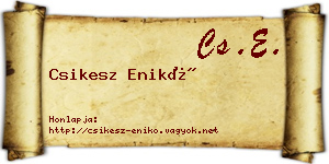 Csikesz Enikő névjegykártya